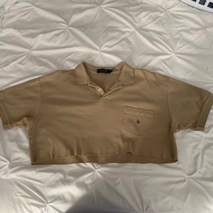 ralph lauren cropped collar top